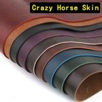Crazy Horse Genuine Cowhide Leather Sheet 2mm Thick Retro DIY Craft Material