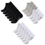 Unisex Mens Ladies 6 Pairs Trainer Liner Socks Cushioned Low Cut Ankle Running 