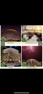 Igloo Bio Dome Pod Garden Dining Area