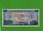 1966 NORTHERN IRELAND ULSTER BACK LIMITED £1 BANKNOTE - J.J.A.Leitch -
