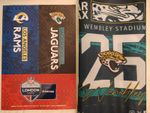 JACKSONVILLE JAGUARS v LA RAMS NFL LONDON WEMBLEY 19.10.2025 FLAG + PROGRAMME 