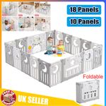 18/10 Panels Foldable Baby Playpen Kids Safety Child Play Center Yard Indoor Toy