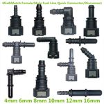 4 6mm 8mm 10mm Quick Connect Disconnect Release Fuel Line Coupler Hose Connector
