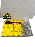 Car Key tags with Key rings - YELLOW, RED, GREEN, BLUE