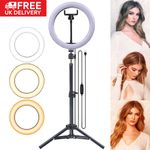 10" LED Ring Light with Tripod Stand Phone Mount for YouTube Makeup Video Live