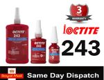 thread Lock 243 10ml 50ml  250mL Medium Strength Oil Tolerant Tube bolt tite uk