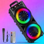 6000W Portable Bluetooth Speaker Sub Woofer Heavy Bass Sound System Party & Mic