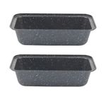 Salter Loaf Tin Set of 2 Non-Stick Carbon Steel Bread Pan Tray 27 cm Megastone