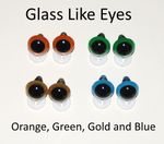 GLASS LIKE EYES with PLASTIC BACKS Teddy Bear Making Soft Toy Doll Animal Craft