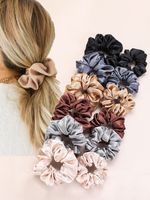 Silk Hair Scrunchies for Women & Girls – Soft Elastic Hair Bands (Pack of 12).