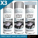 3 x GREY PRIMER AEROSOL SPRAY PAINT 250ML FOR AUTO CAR VAN BIKE RESTORE METAL