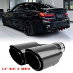 For 3 Series G20 F30 E90 330i 335i Carbon 2.5'' to 4'' Exhaust Muffler Pipe Tip
