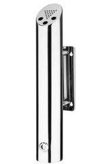 Wall Mounted Ashtray Cigarette Bin Cylinder Tube Outdoor Stainless Steel Locking