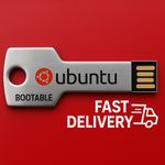 Ubuntu Linux Latest Bootable 🔑Key Shape🔑 PENDRIVE 32GB USB Official ISO