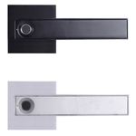 Smart Lock Semiconductor Biological Fingerprint Handle Lock w/ Keys Black/Silver