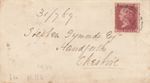 GB QV 1d Red Corner Letter Cover from Manchester to Handforth, Cheshire 1869