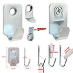 Heavy Duty Steel Safety Picture Frame Mirror Canvas Hooks 15Kg Screws & Plugs