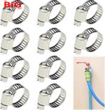 8Mm Gas Hose Clips for Connections Gas Pipe, 10 Pcs 304 Stainless Steel Hose Cli