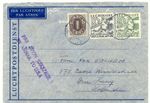 CURACAO 1939 L2 "BY AIR MAIL TO USA" to DEN HAAG Holland combined Airmail/Ship R