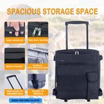 43L Leakproof Soft Cooler Bag with Wheels Handle Beach Camping Rolling Case