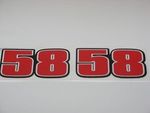 Marco Simoncelli 58 "ciao marco" bike sticker decals  X 2 stickers  58 mm x25 mm