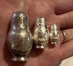 Links of London 925 Sterling Silver Engraved Matryoshka Nesting Dolls Very Rare