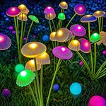 Solar Garden Lights Dual Mode LED Solar Mushroom Lights Waterproof Decor Yard
