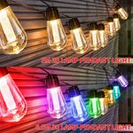 20-30 LED Solar Powered Retro Bulb String Lights Garden Outdoor Fairy Lamps UK-