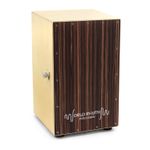 World Rhythm Black Cajon Box Drum with Adjustable Snare