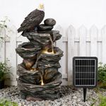 Outdoor Fountain Decoration Water Feature Statues Solar Electric Power Lights