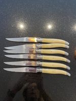 6 X Lagouile Steak Knives By La table D’ Albert