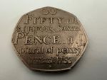Rare 50p coin Saxon Johnson's Dictionary 1755 fifty pence penny plural 2005