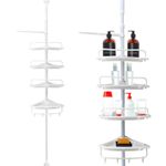 Telescopic 4 Tier Wall Corner Bathroom Shelf Shower Storage Organizer Rack
