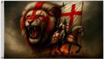 England Lion Horse Polyester 5'x3' Flag