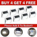 Super Bright LED Solar Powered Wall Lights Path Roof Door Fence Garden Lighting