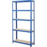 BiGDUG Heavy Duty Garage Shelving Unit - 265kg UDL Per Shelf Blue 5 Tier Racking
