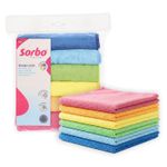 Sorbo Pack of 6 Microfibre Cleaning 40centimeters x 40centimeters, Multi 