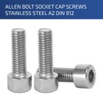 M5 x 18MM ALLEN CAP SCREWS BOLTS STAINLESS STEEL SOCKET SCREW HEX HEAD DIN 912