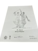 Alec Stewart Surrey England Cricket Signed Print Autograph Memorabilia