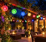 10 LED Assorted Colour Connectable String Lights IP44 Indoor Outdoor Mains Power