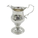 George III Sterling Silver Pedestal Cream Jug Antique 1771 London T. Shepperd
