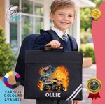 Monster Truck Personalised School Book Bag Back to School