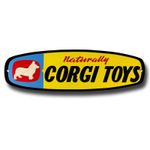 NATURALLY CORGI TOYS OVAL METAL DISPLAY SIGN.