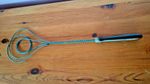 Antique Wire Carpet Beater Metal with aDark Wood Handle - Mat - Rug Vintage