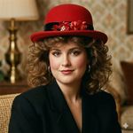 ​Vintage Street Smart by Betmar Red 100% Wool Bowler Hat Made in USA Floral