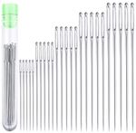 25x SEWING NEEDLES SET STAINLESS STEEL SEWING LARGE EYE EMBROIDERY NEEDLE NEEDLE SEWING NEEDLE YARN