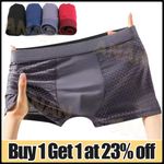 4 PACK Bamboo Men's Underwear Boxer Shorts Set Breathable Underpants Men Briefs