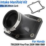Intake Manifold Boot 38-39mm For Honda TRX250R FourTrax 1986-1989 & Clamp Gasket