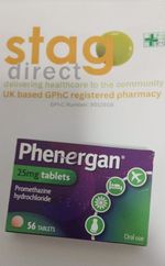 Promethazine 25mg  - Travel Sickness, Sleep , Allergy  - 56 Tablets LIMIT ONE