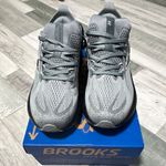 Brooks Glycerin GTS 22 Grey/Black Running Trainers Breathable Cushioned US 9.5